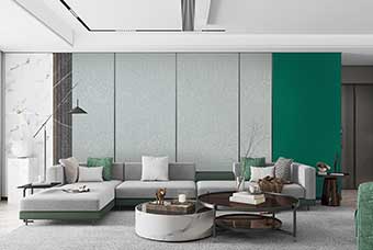 银川轻奢风格-客厅