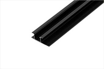 银川航空纤维墙咔铝合金带灯中条（哑黑氧化）