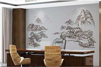 银川森佰汇航空纤维墙咔（山水之间）