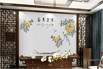 银川森佰汇航空纤维墙咔(富贵荣华)