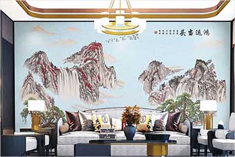 银川森佰汇航空纤维墙咔（鸿运当头）